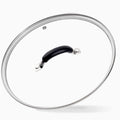 10.25 Inch Tempered Glass Lid with Stainless Steel Handle and Rim F206