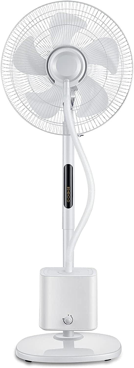 Oscillating Misting Pedestal Fan with Remote Control, 3-Speed, 3 L Water Tank, 16-inch, White Z33315