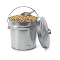 6 Gallon Galvanized Steel Round Trash Can with Locking Lid K24284