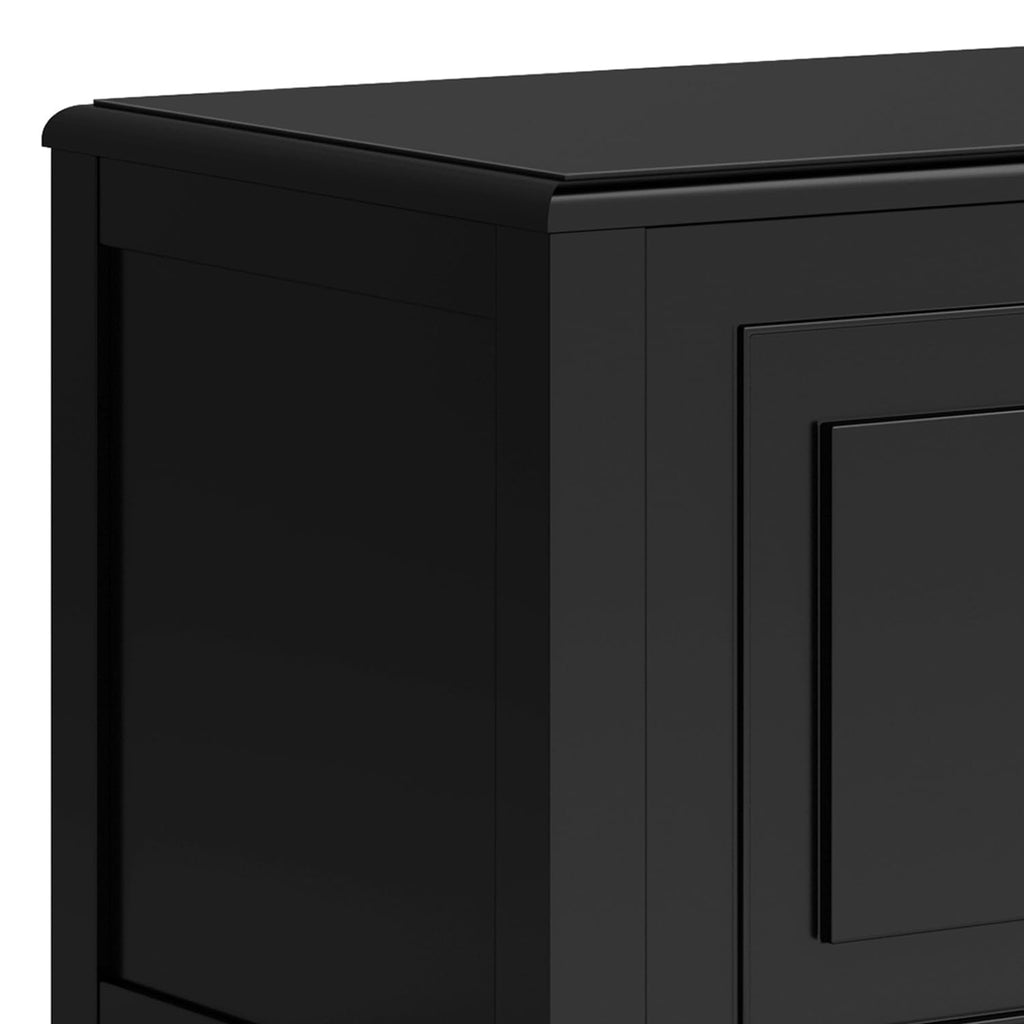 Black Solid Wood Trunk Bench A947649