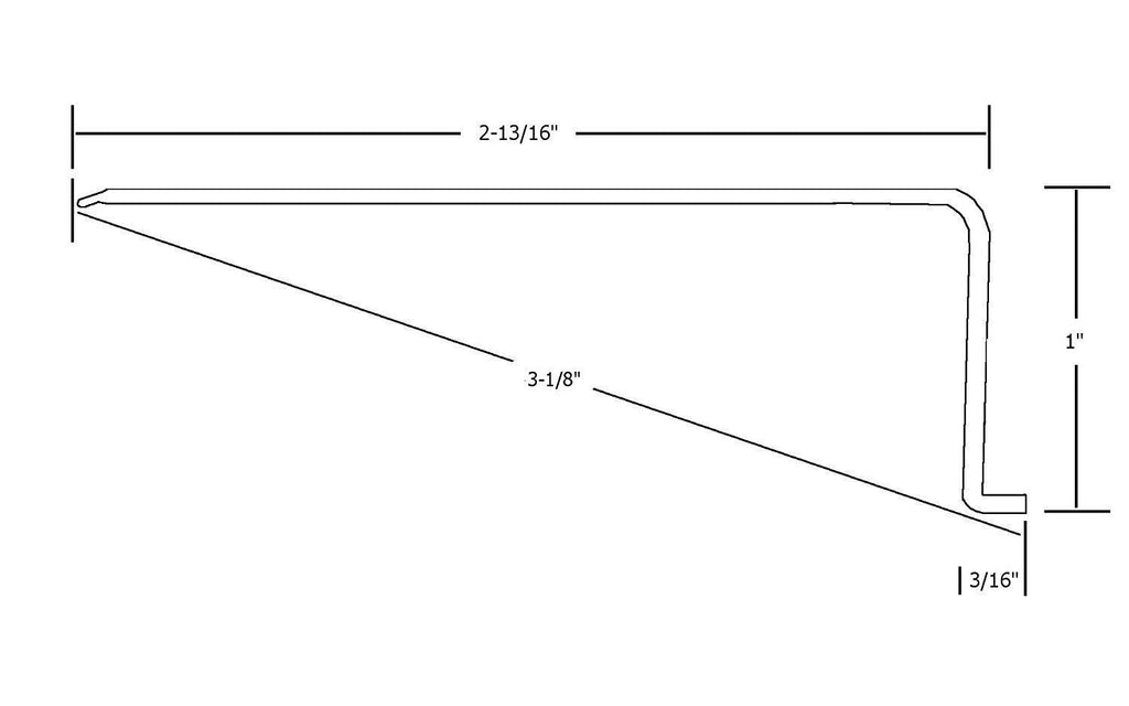 White Ribbed Acrylic Diffuser (L-Shaped, 24") V157