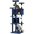 70in Navy Blue Cat Tree with Scratching Post L339713