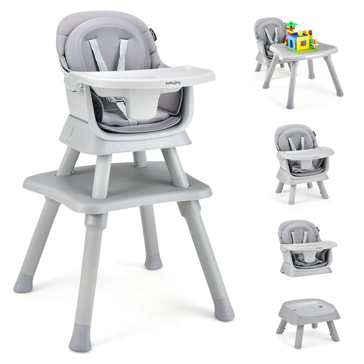 8 in 1 Convertible High Chair with Removable Tray M197
