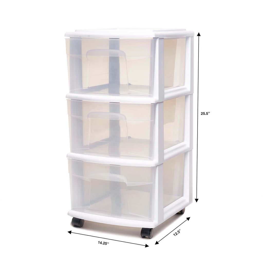 3-Drawer Cart White A5508