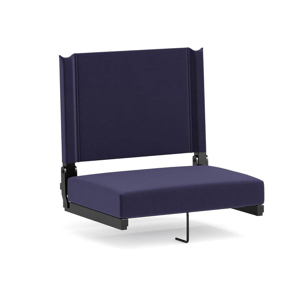 Portable Folding Padded Stadium Chair with Carrying Handle, Navy H879846