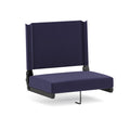 Portable Folding Padded Stadium Chair with Carrying Handle, Navy H879846
