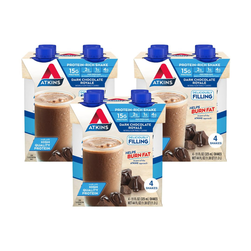 Dark Chocolate Protein Shake, 15g Protein, 2g Net Carb, 12 Count & Peanut Butter Cups, 0g Sugar, 20 Count T375708