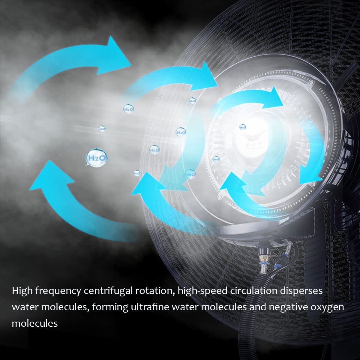 20 Inch High Velocity Metal Floor Fan with 3 Speed Settings D49045