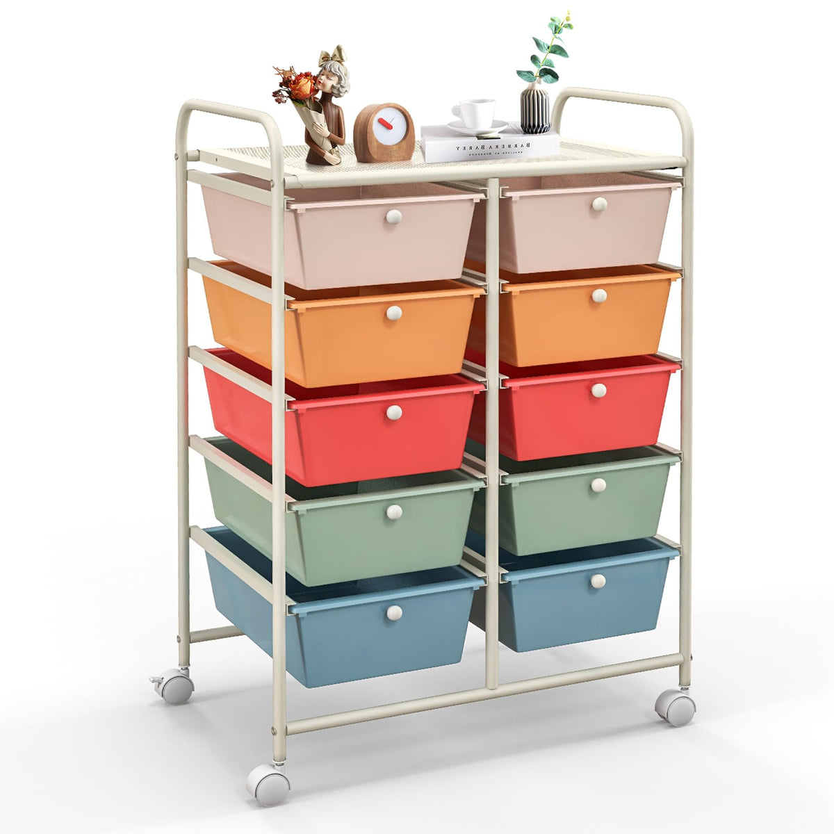 10 Drawers Rolling Storage Cart C923