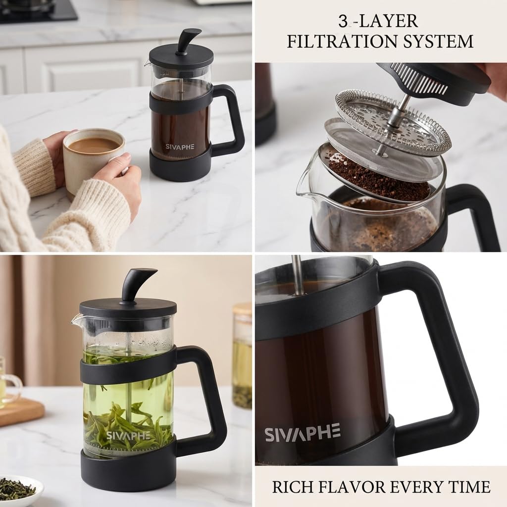 Small 12oz French Press Coffee Maker I5327