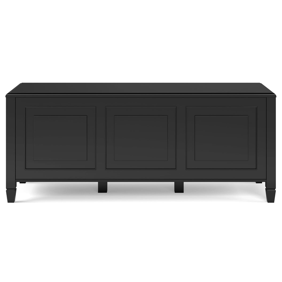 Black Solid Wood Trunk Bench A947649