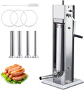 7L Stainless Steel Vertical Sausage Stuffer with 5 Stuffing Tubes G8056