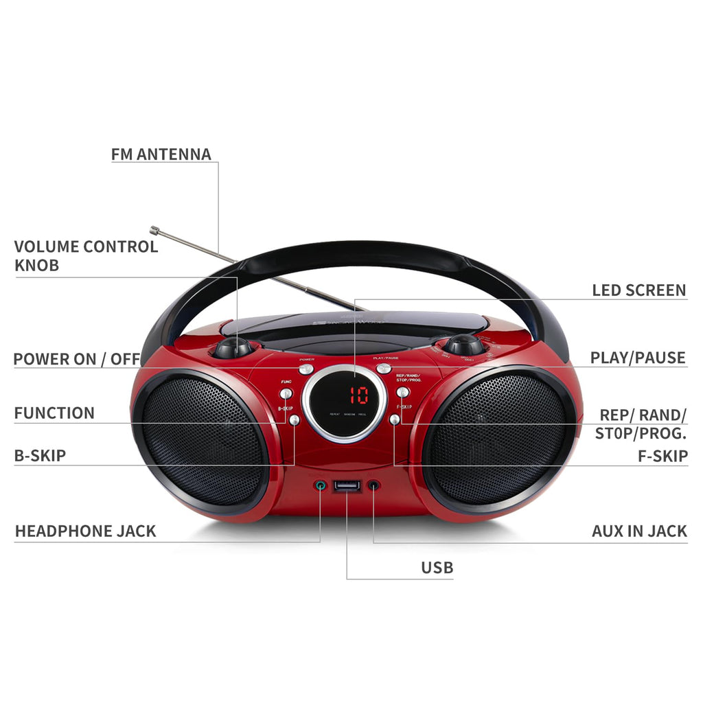 Portable CD Player Boombox Q669