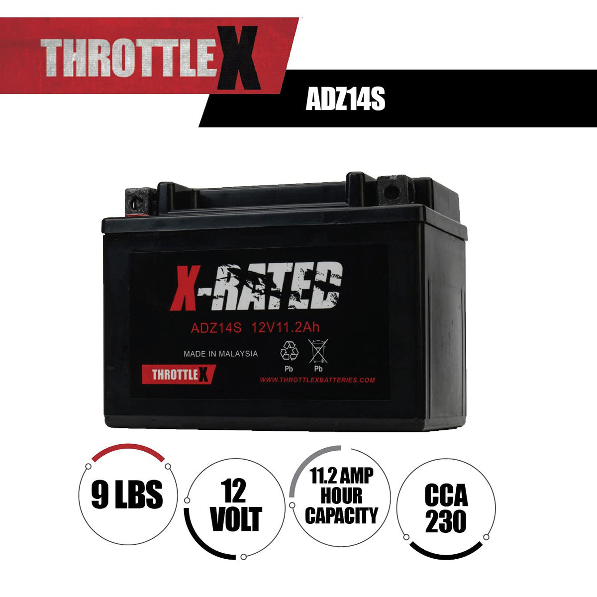 AGM Replacement Power Sport Battery Y395