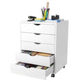 White 5 Drawer Rolling Storage Cabinet X99608
