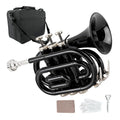 Brass B Flat Nickel Plated Pocket Trumpet with 7C Mouthpiece N579