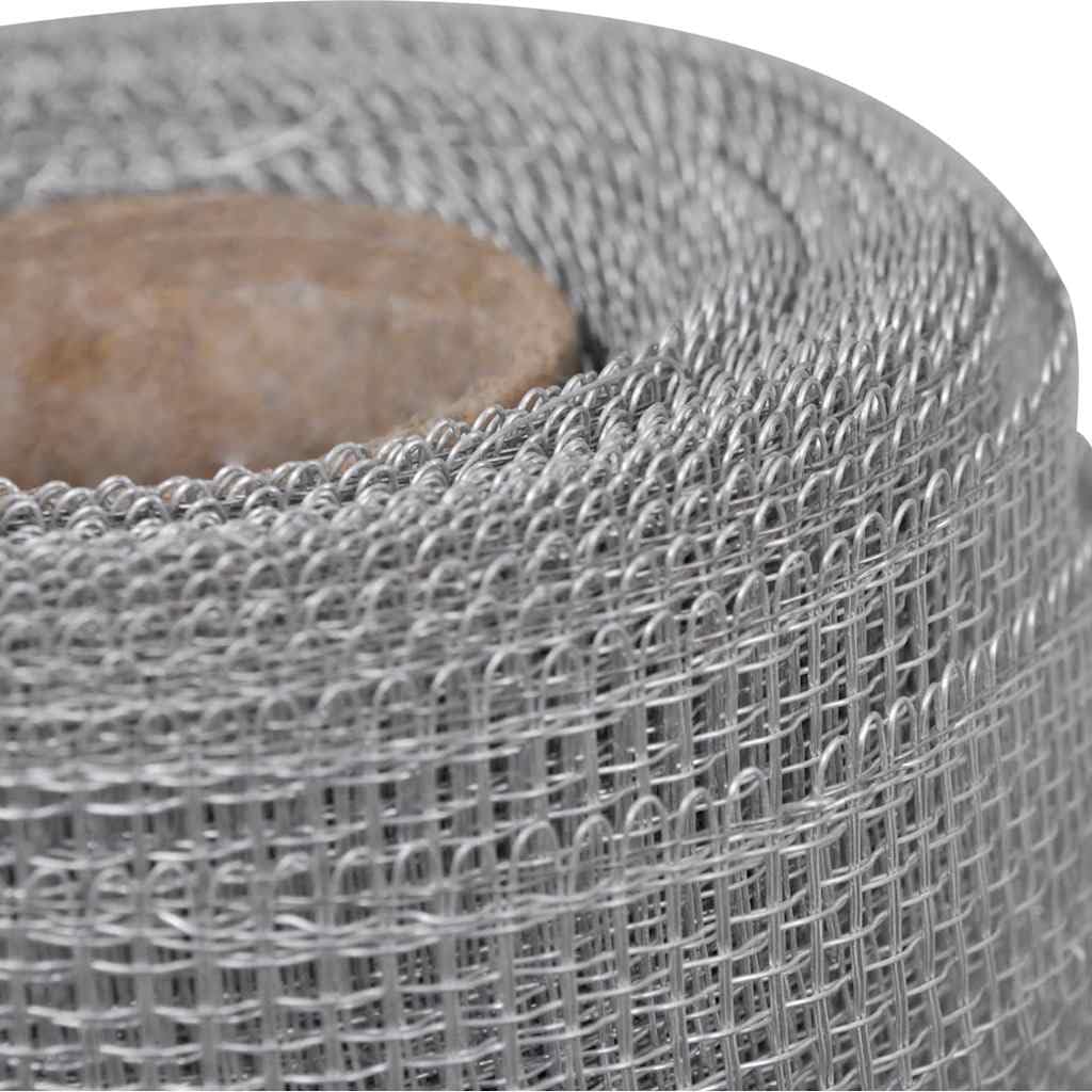 Aluminum Mesh Screen 39.4"x196.9" Silver T618823