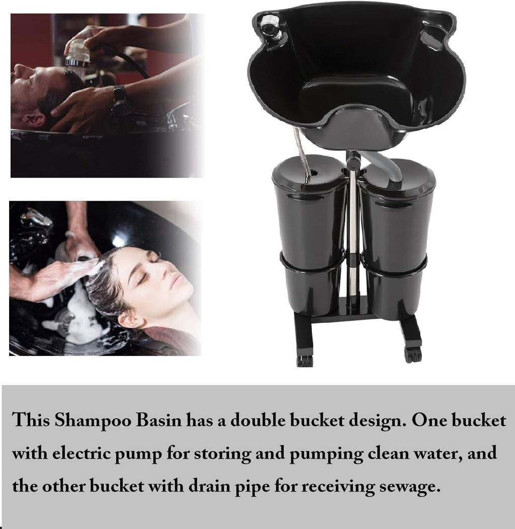 Portable Plastic Shampoo Unit with Electric Pump I773