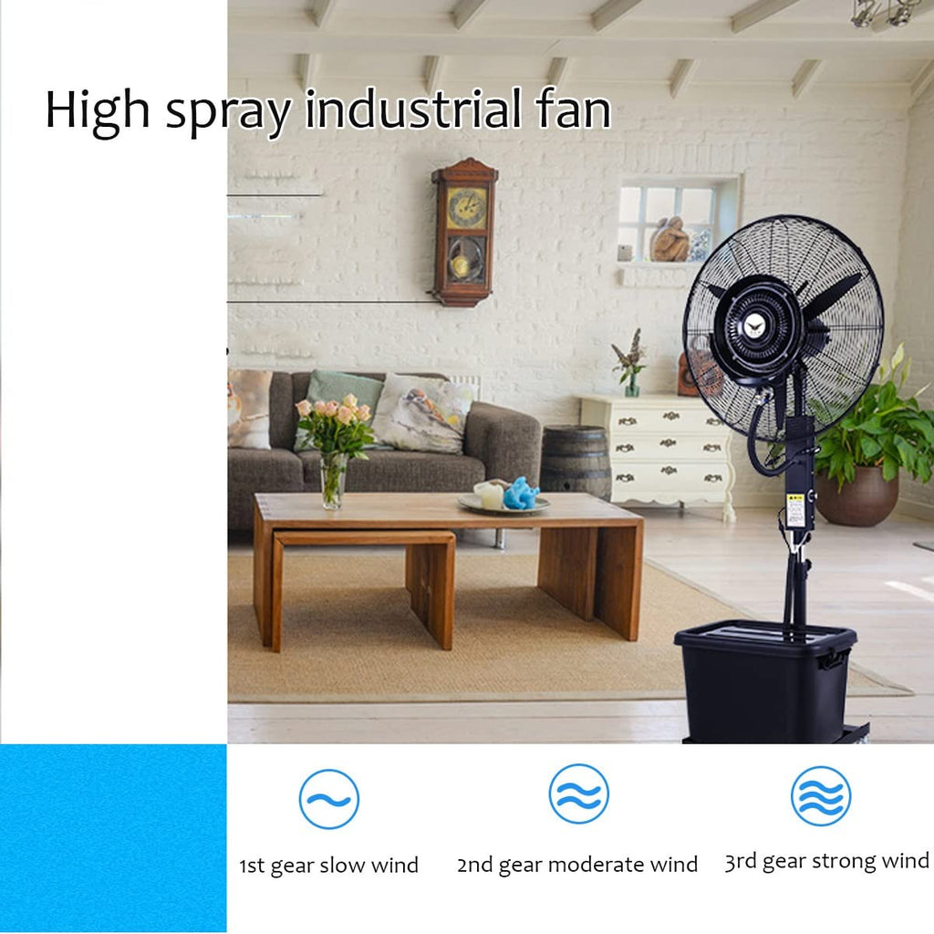 20 Inch High Velocity Metal Floor Fan with 3 Speed Settings D49045