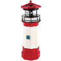 15" Red Solar Lighthouse with Rotating LED P455
