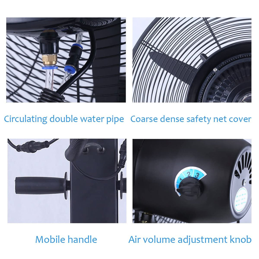 20 Inch High Velocity Metal Floor Fan with 3 Speed Settings D49045
