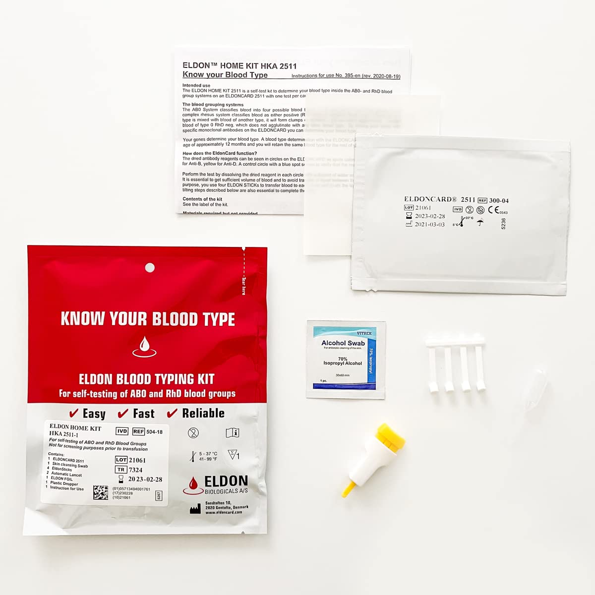 Home Blood Typing Kit Single D273914