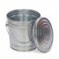 6 Gallon Galvanized Metal Trash Can with Locking Lid Q32005