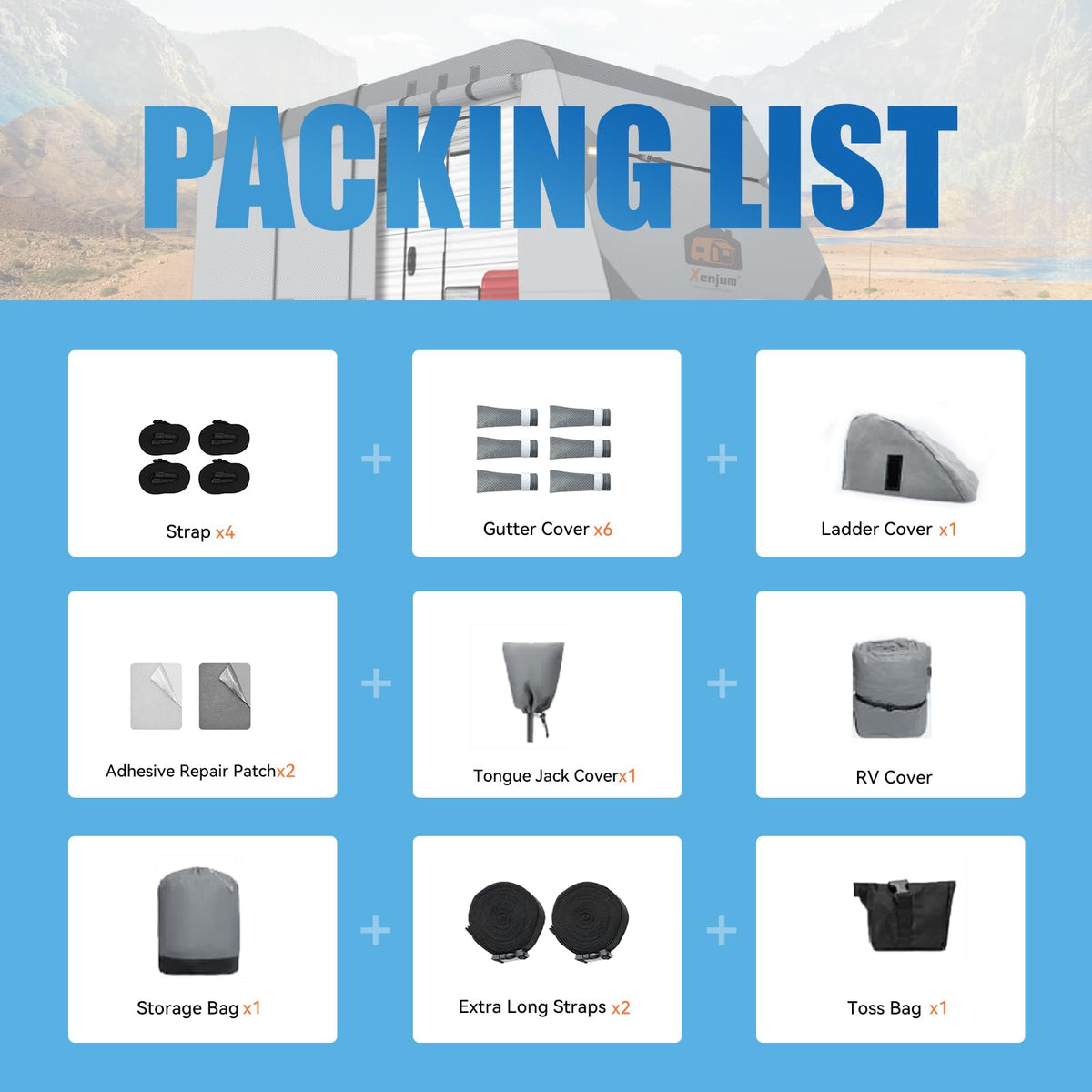 14-16 ft 8 Layers Heavy Duty RV Cover D18239