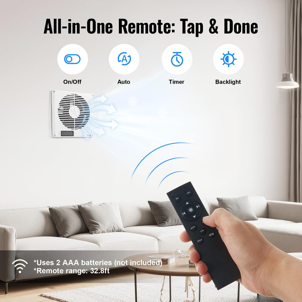 8" Room to Room Air Transfer Fan with Remote Y124682