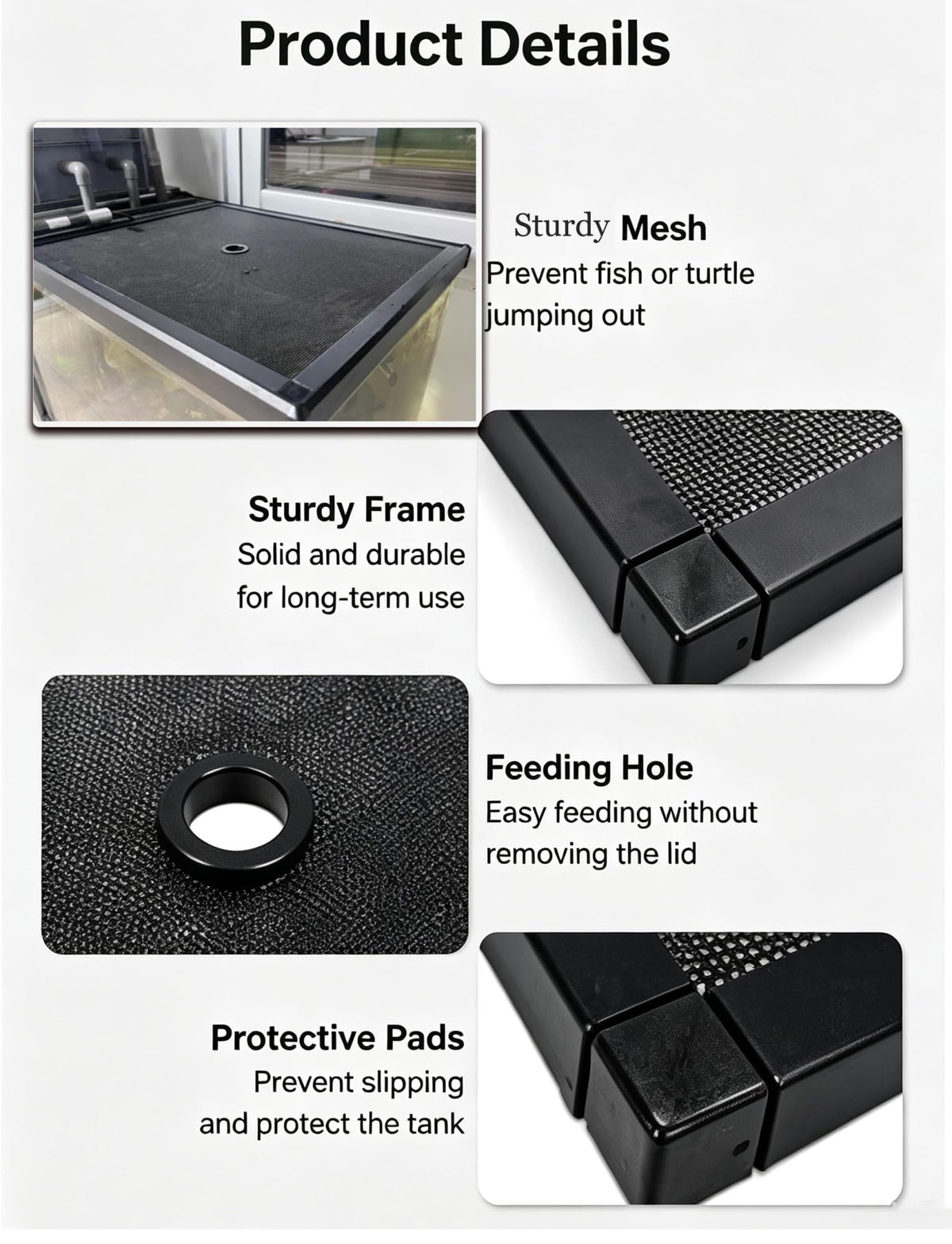 Aluminum Mesh Aquarium Lid for 10-20 Gallon Tanks X291344