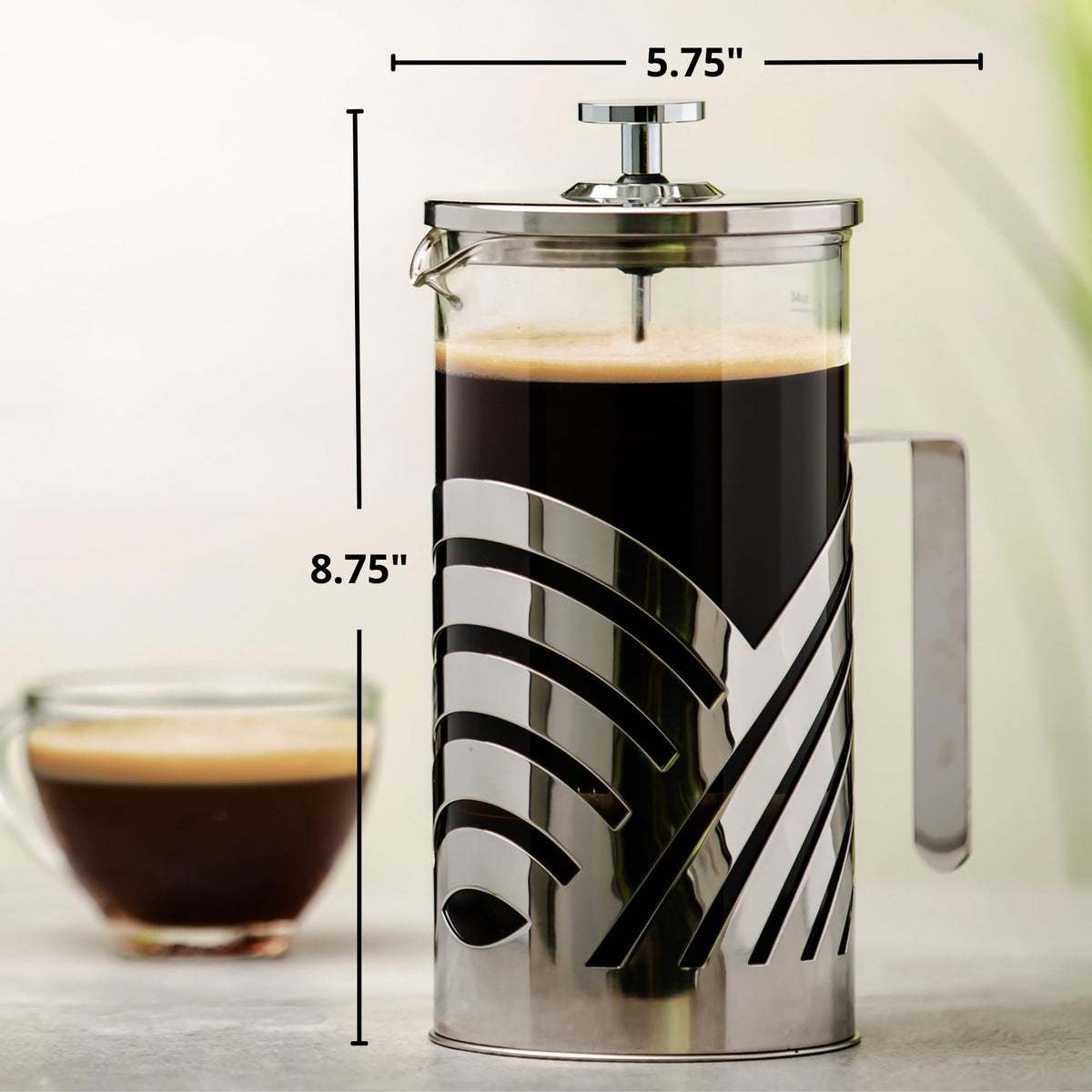 French Press Coffee Maker 34oz with 4 Filters X19989