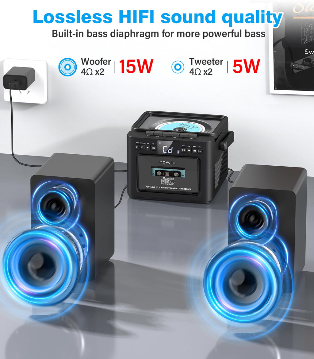 Home Stereo System with CD and Cassette Player V16537