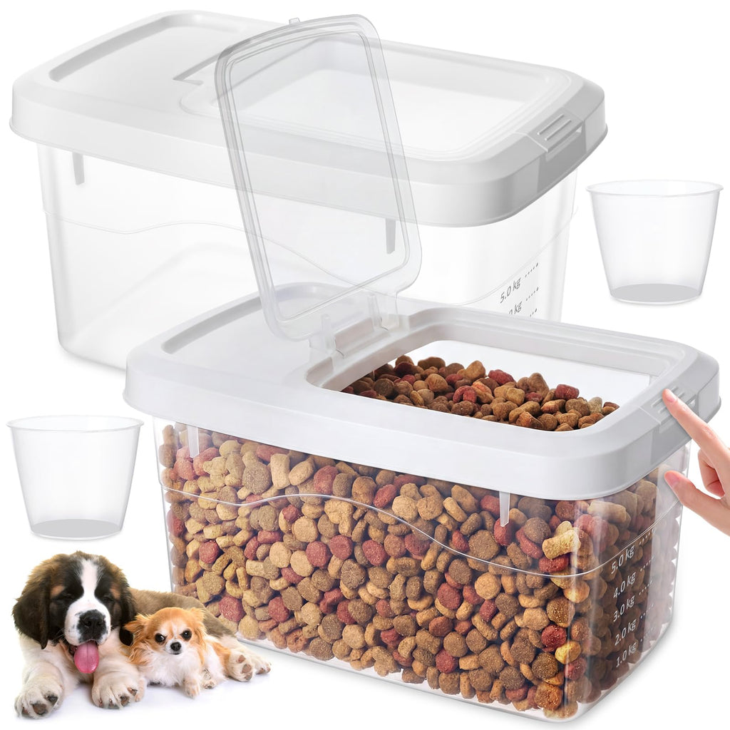 2 Pack 11 Lbs Airtight Dog Food Storage Container with Scoops Z552661