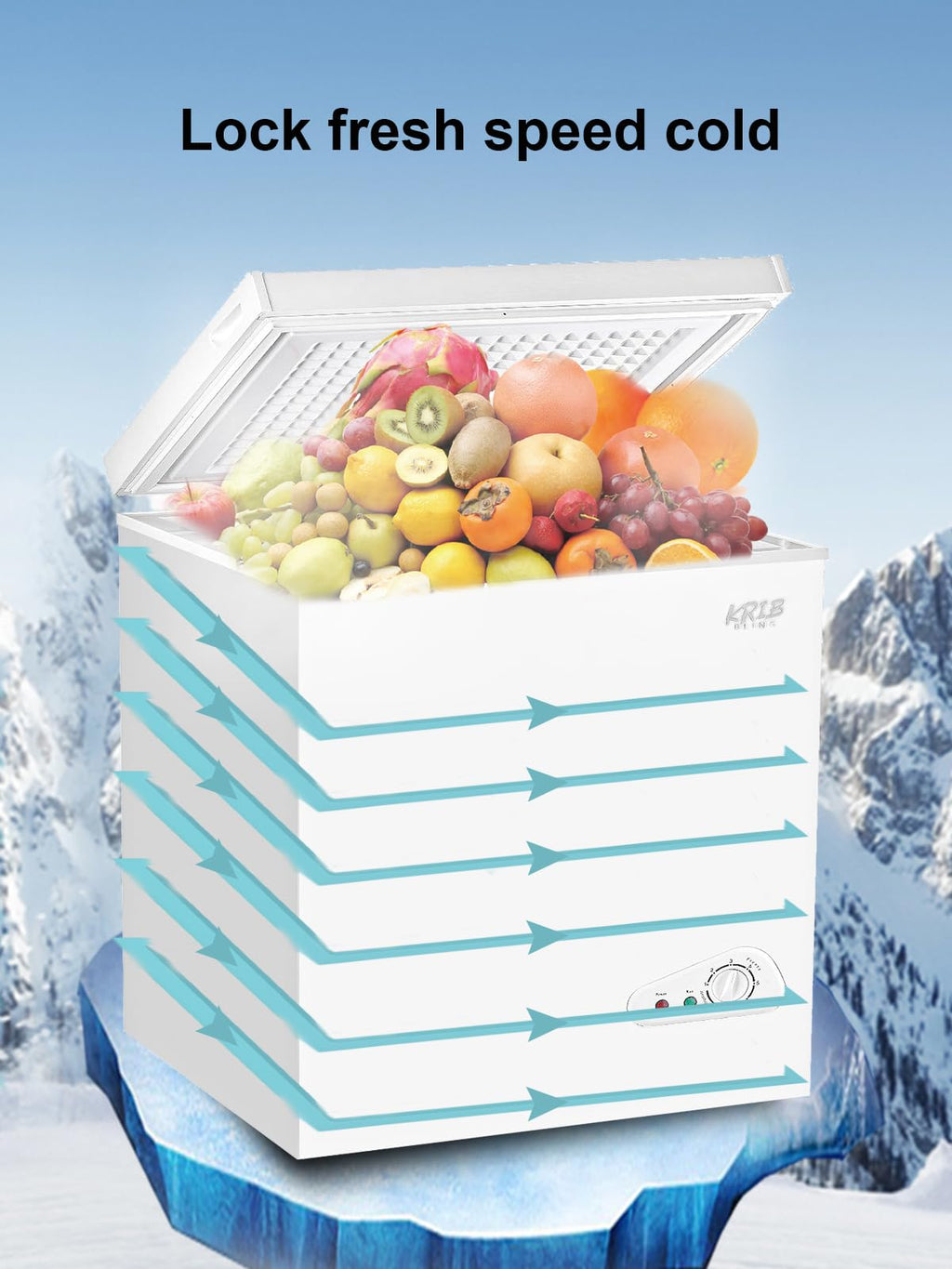 Compact Chest Freezer with Removable Storage Basket, 5.0 cu.ft, White P460318