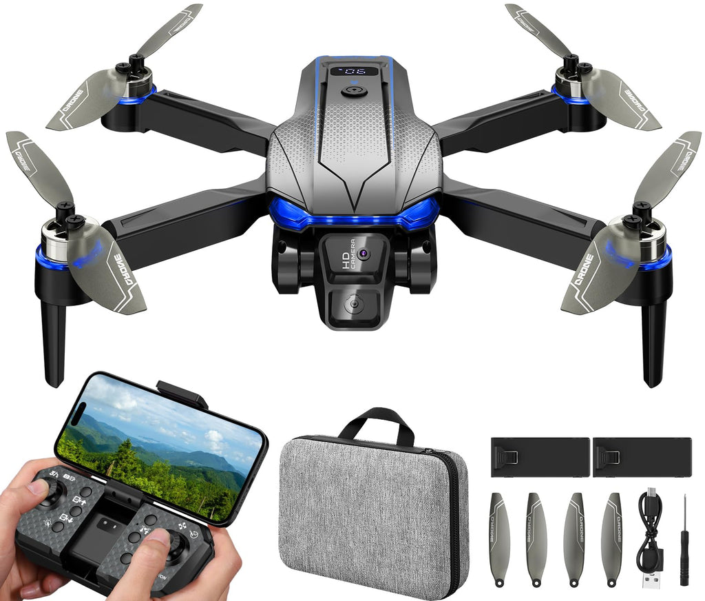 Foldable Mini FPV Drone with 1080P Camera, Carrying Case, 2 Batteries B59732