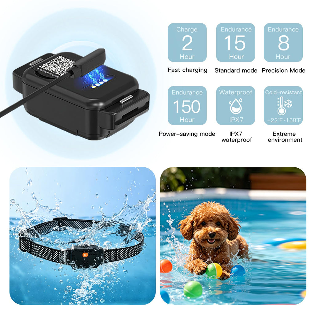 GPS Dog Collar & Pet Tracker Black U15186