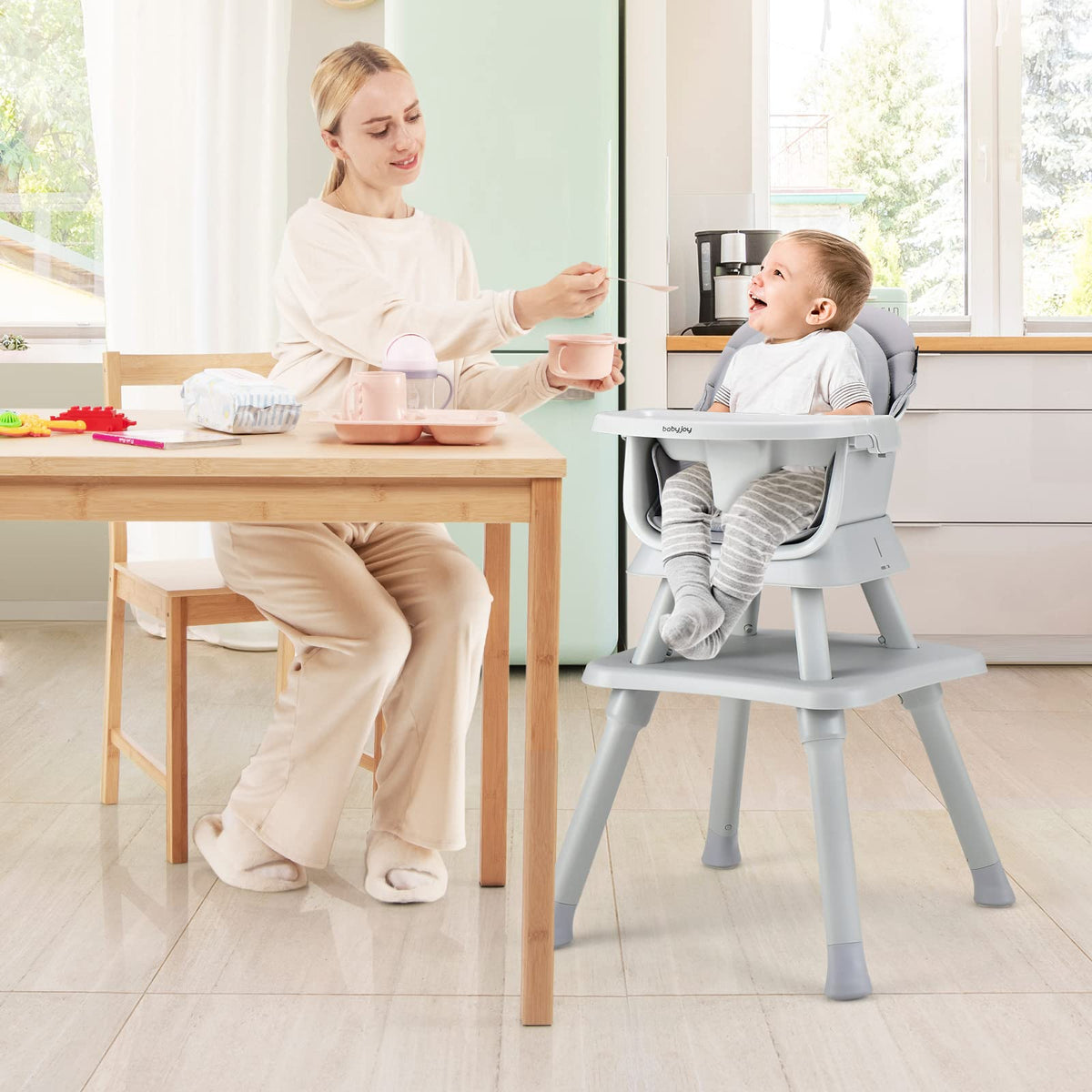 8 in 1 Convertible High Chair with Removable Tray M197