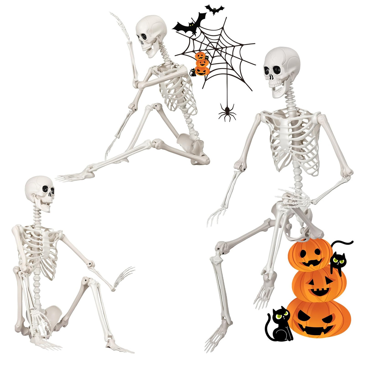 Life Size Skeleton 5.4 ft ABS Plastic Posable Human Bones D34853