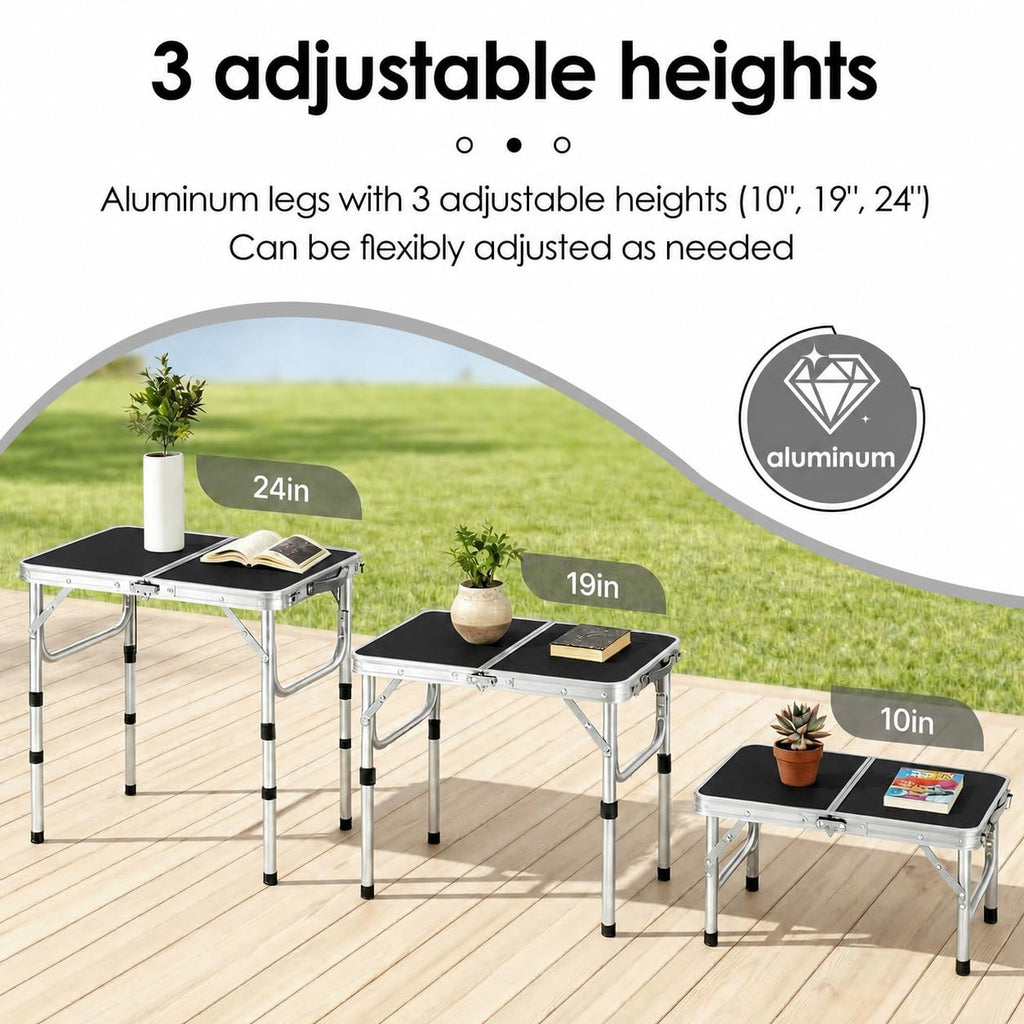 Small Folding Table 2ft with Mesh Holder Y93050