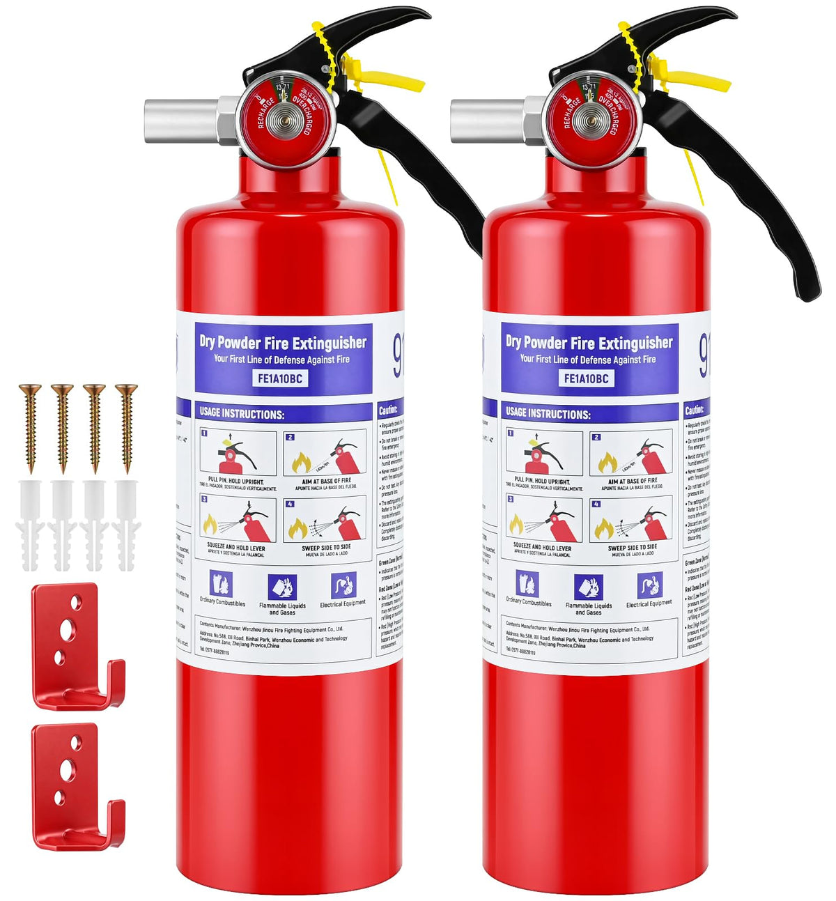 2 Pack 2.5LB ABC Dry Powder Fire Extinguisher V35733