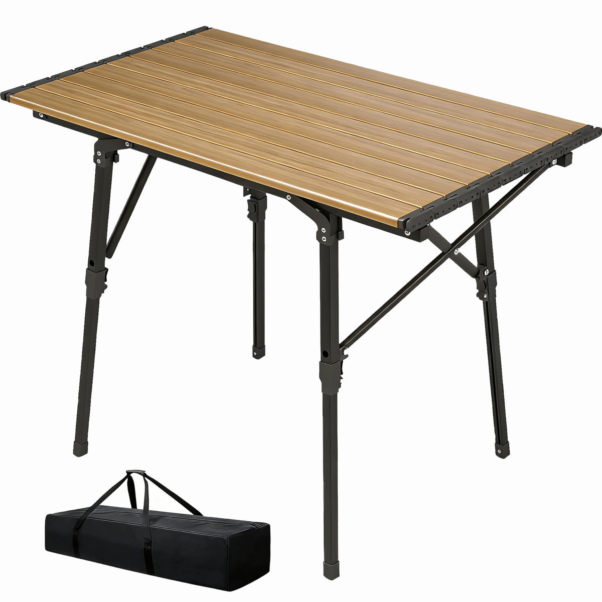 Lightweight Aluminum Alloy Folding Camping Table with Carry Bag E112