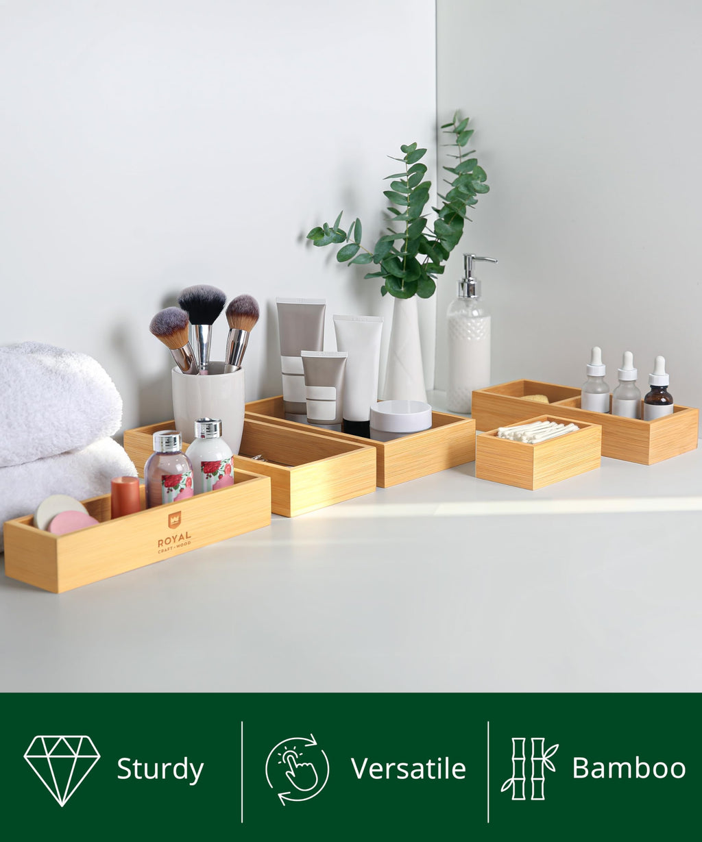 5-Piece Bamboo Drawer Organizer Set H98722