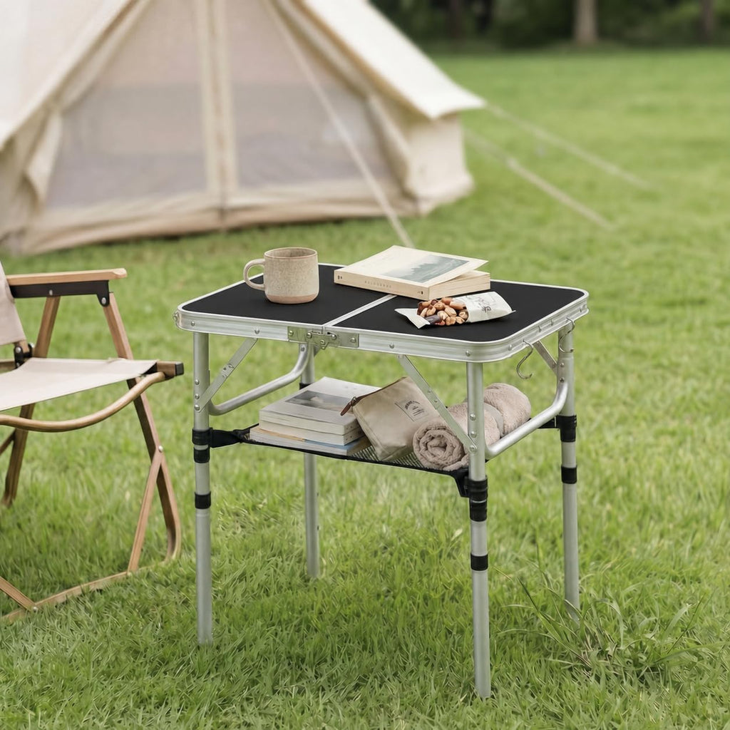 Small Folding Table 2ft with Mesh Holder Y93050