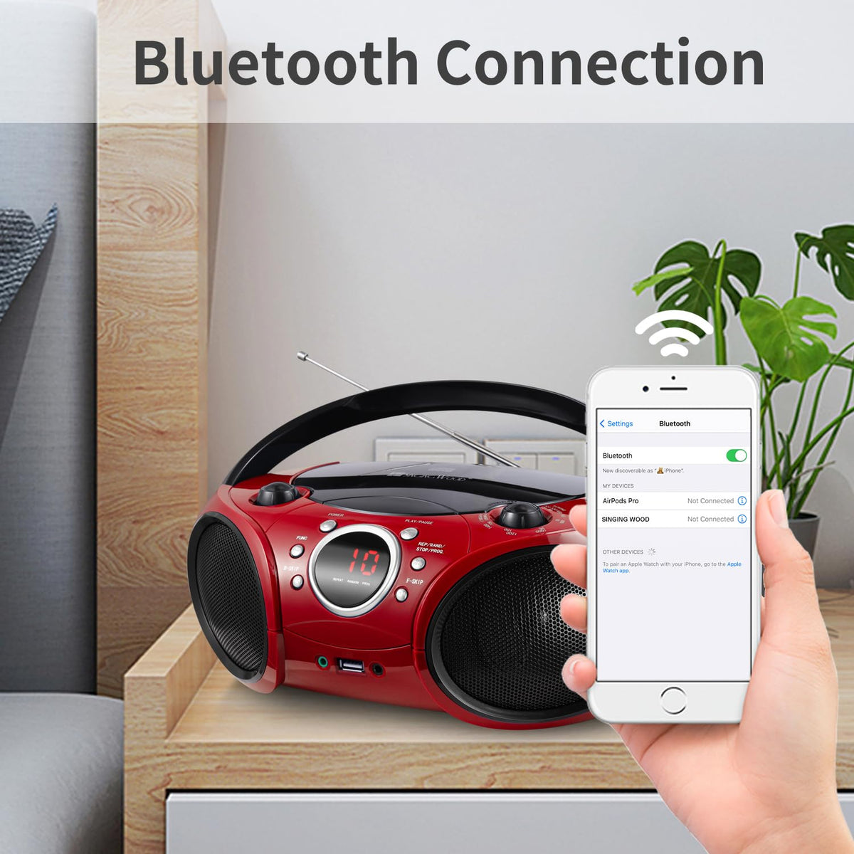 Portable CD Player Boombox Q669
