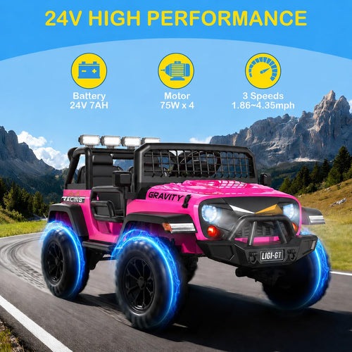 24V 2 Seater 4WD Ride On Car D975