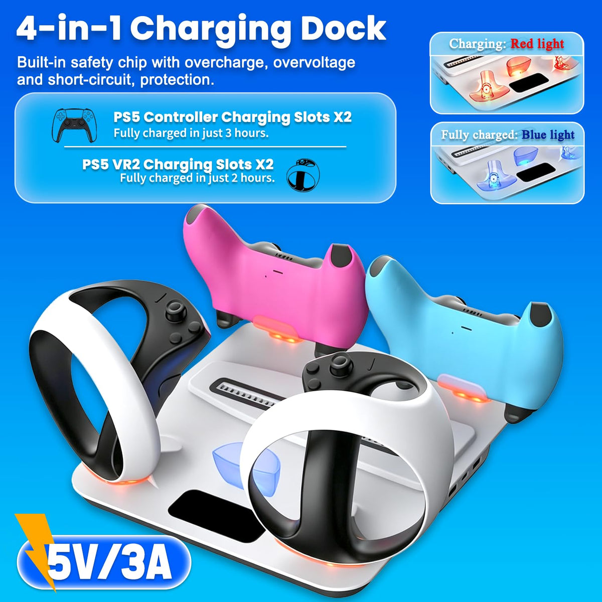 PS5 Cooling Station with Controller & PS VR2 Charger X753201