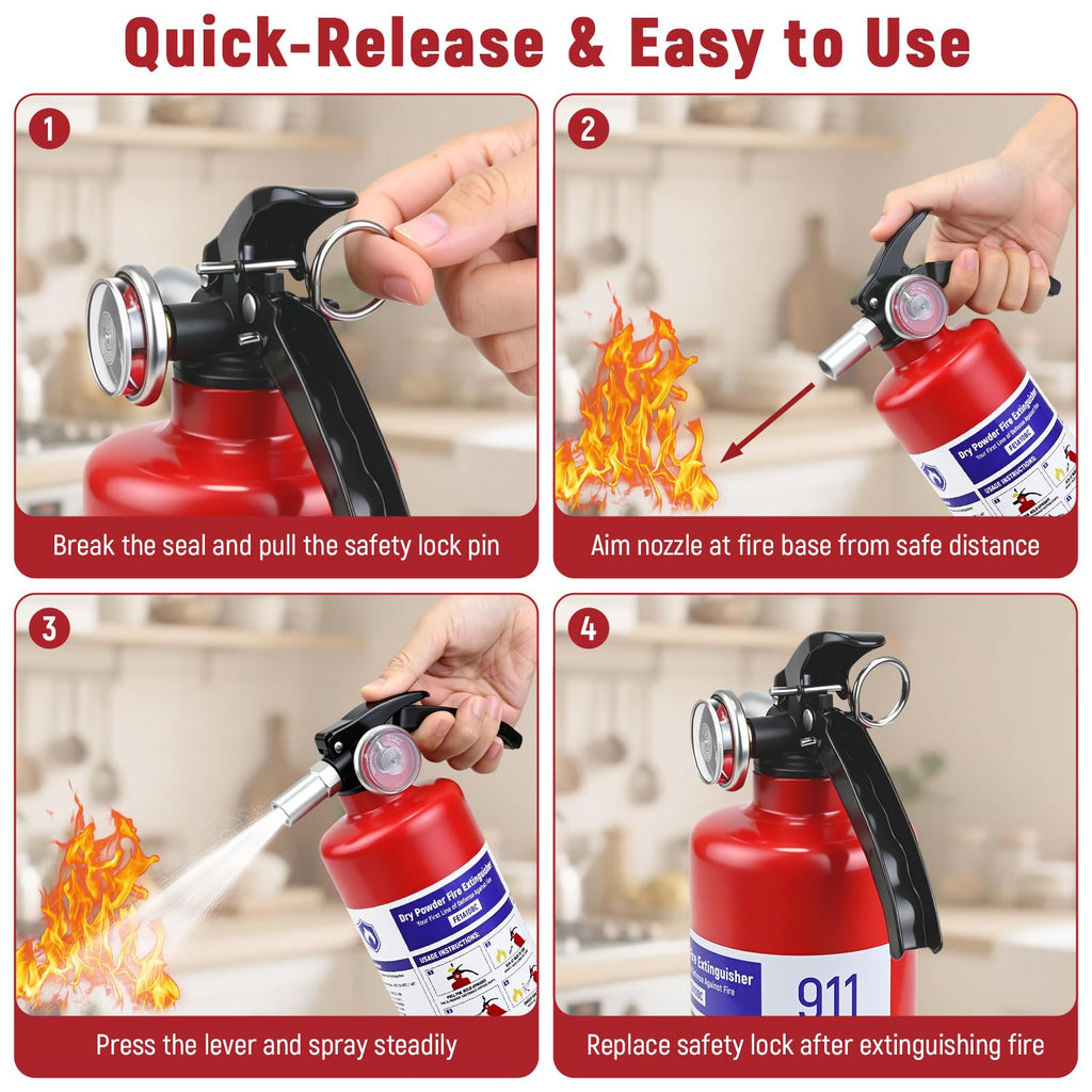 2 Pack 2.5LB ABC Dry Powder Fire Extinguisher V35733