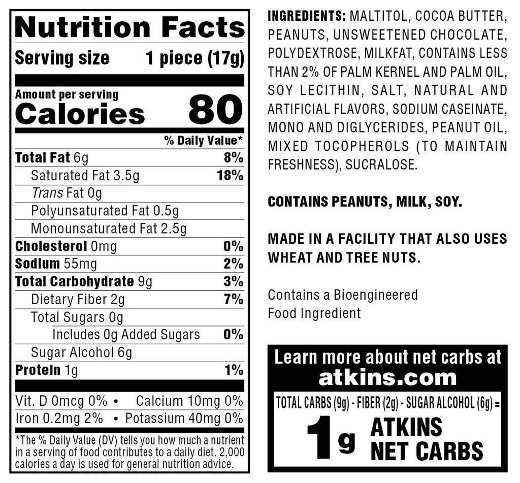 Dark Chocolate Protein Shake, 15g Protein, 2g Net Carb, 12 Count & Peanut Butter Cups, 0g Sugar, 20 Count T375708
