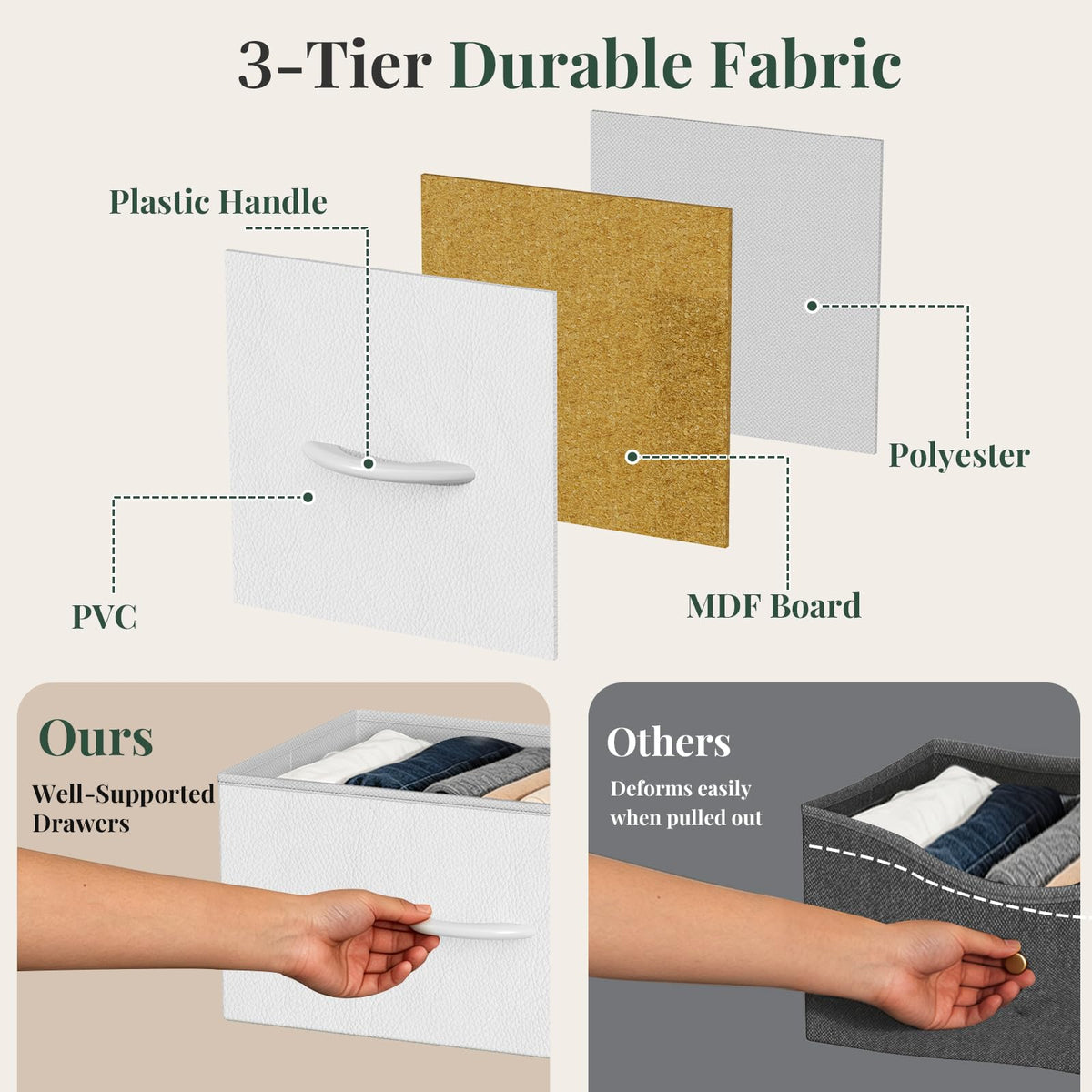 Fabric 7 Drawer Dresser E4638