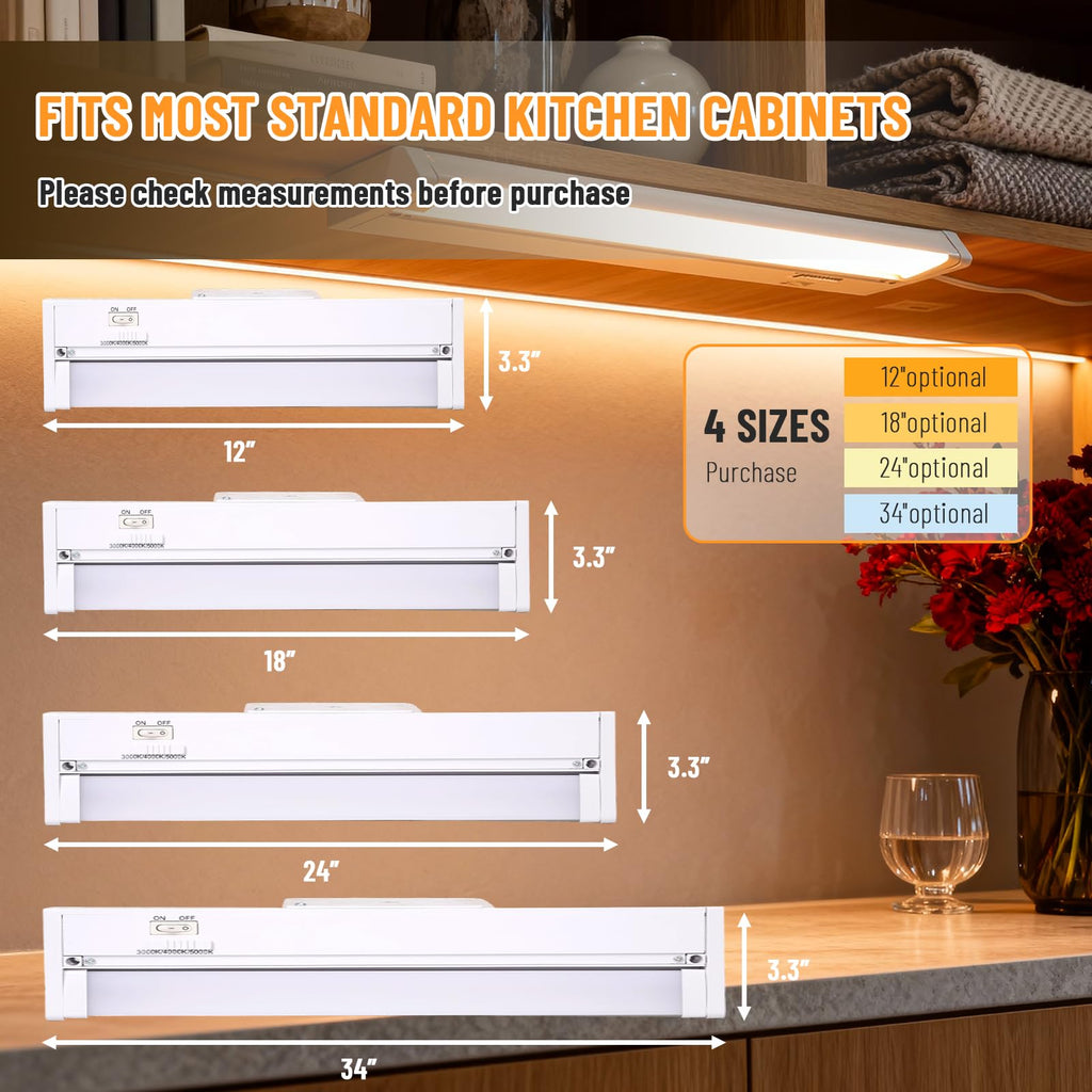 24" 4Pack Swivel Under Cabinet Lighting T681